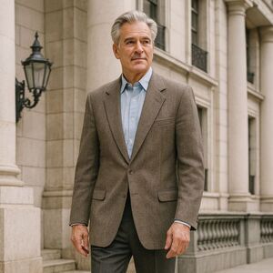 Vintage Christian Dior Gray Sport Coat Suit Jacket Blazer   Mens Size 46